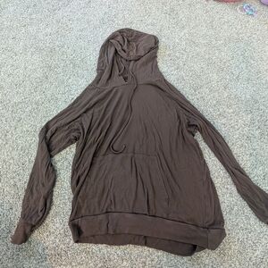 Ribbed Hooded Sweatshirt